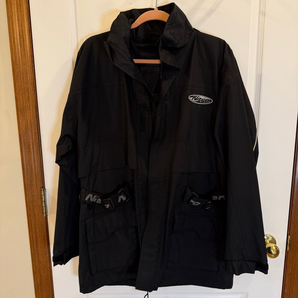 Nitro Racing Mens XS Black Lightweight Touring Jacket With Buckles & Hood